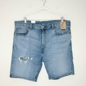 NWT LEVI'S 412 Men's Slim Denim Shorts Distressed Size 40